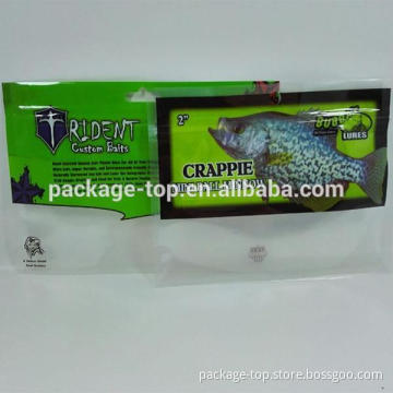 factory supply fishing lure plastic bags/fish lure folded packaging